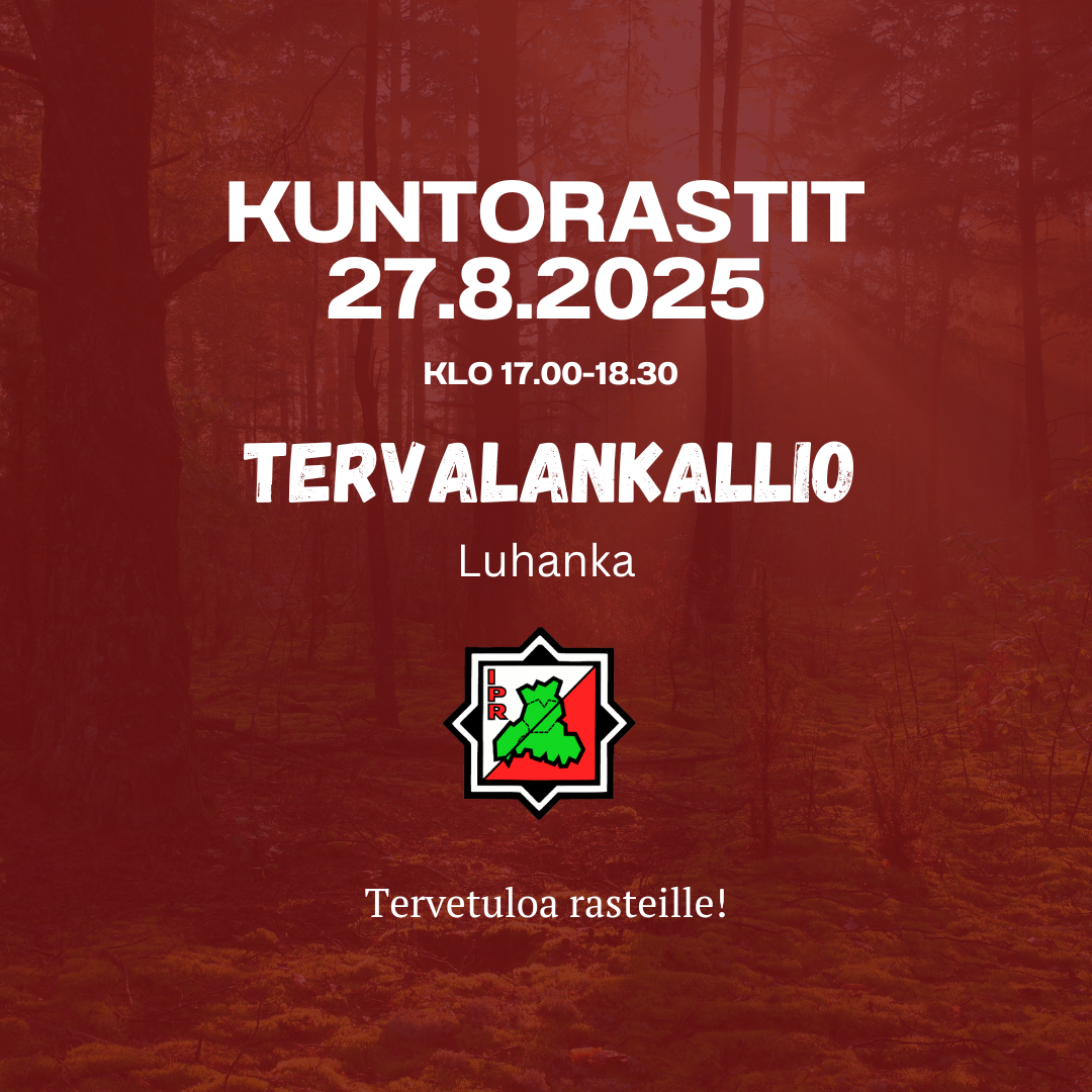 Kuntorastit Luhangan Tervalankalliolla ke 27.8.2025 klo 17-18.30